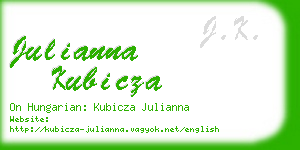 julianna kubicza business card